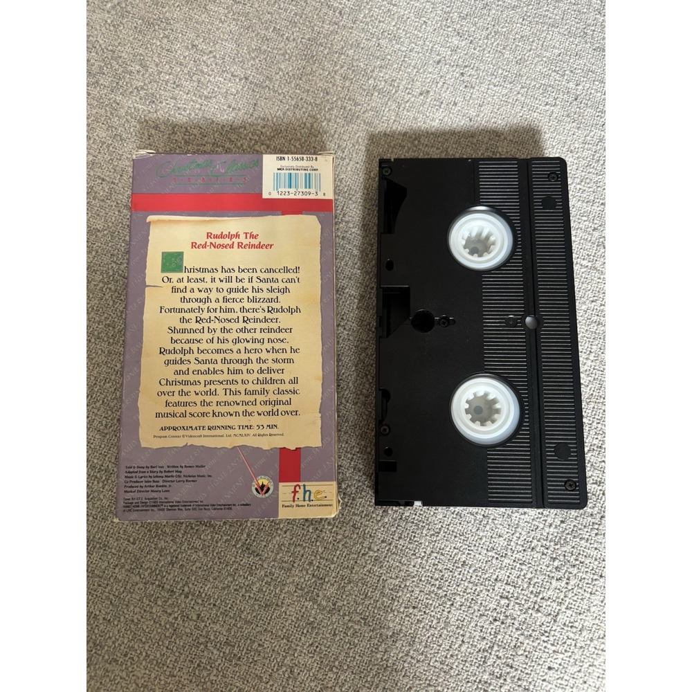 Rudolph the Red-Nosed Reindeer (VHS, 1989) Burl Ives Vintage 80s Classic Cartoon - Picture 2 of 7